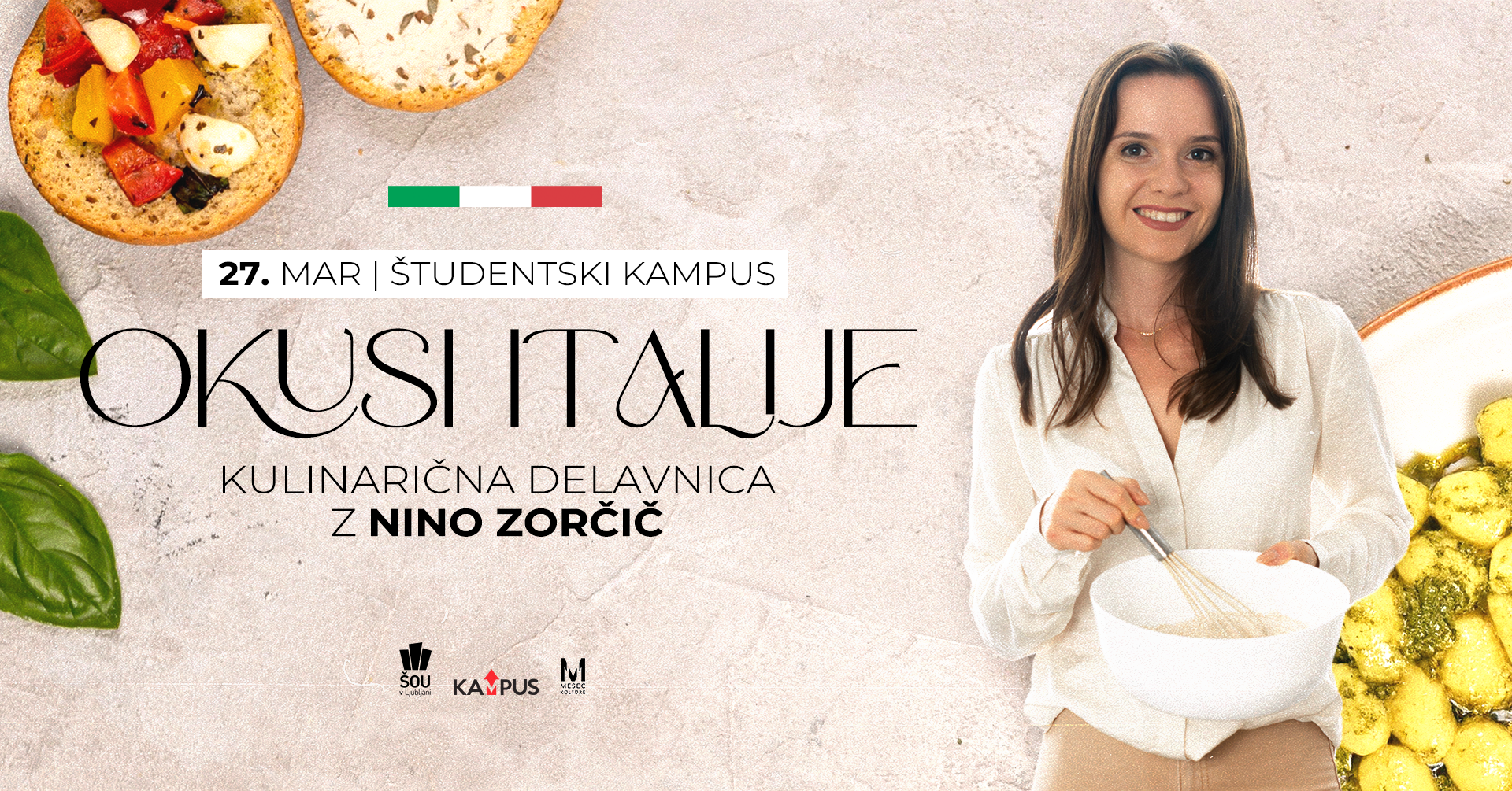 kulinarična delavnica – OKUSI ITALIJE