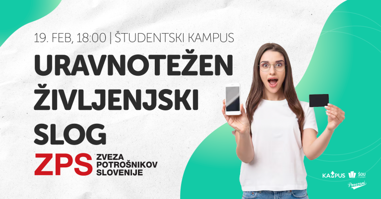 URAVNOTEŽEN ŽIVLJENJSKI SLOG - 4. predavanje z Zvezo potrošnikov Slovenije